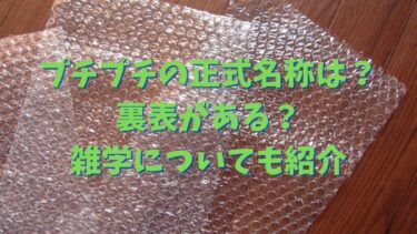 プチプチの正式名称は？裏表がある？雑学についても紹介