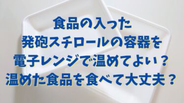 食品の入った発砲スチロールの容器を電子レンジで温めてよい？温めた食品を食べて大丈夫？