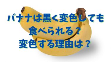 バナナは黒く変色しても食べられる？変色する理由は？