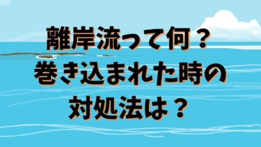 離岸流って何？巻き込まれた時の対処法は？