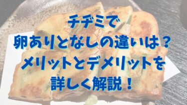 チヂミで卵ありとなしの違いは？メリットとデメリットを詳しく解説！