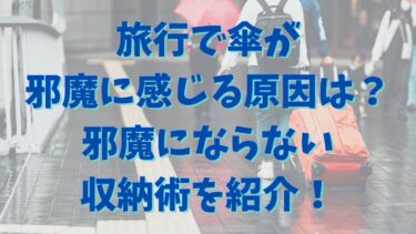 旅行で傘が邪魔に感じる原因は？邪魔にならない収納術を紹介！