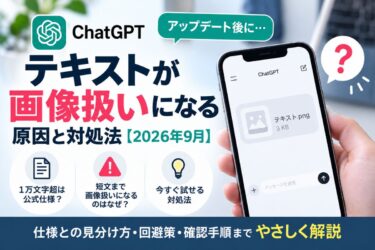 ChatGPTアップデート後にテキストが画像扱いになる原因は？対処法を詳しく解説！