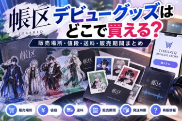 帳区デビューグッズはどこで買える？販売場所・値段・送料・販売期間まとめ！