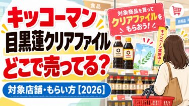 キッコーマン目黒蓮クリアファイルはどこで売ってる？対象店舗・もらい方！