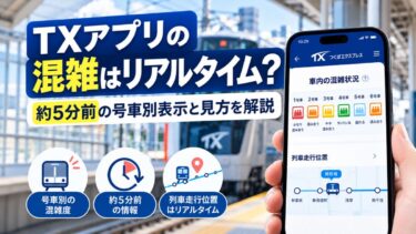 TXアプリの混雑はリアルタイム？約5分前の号車別表示と見方を解説！