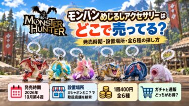 モンハン めじるしアクセサリーはどこで売ってる？発売時期・設置場所・全6種の探し方！