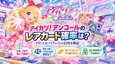 アイカツ！アンコールのレアカード確率は？PR・ER・パラレルの目安を検証！